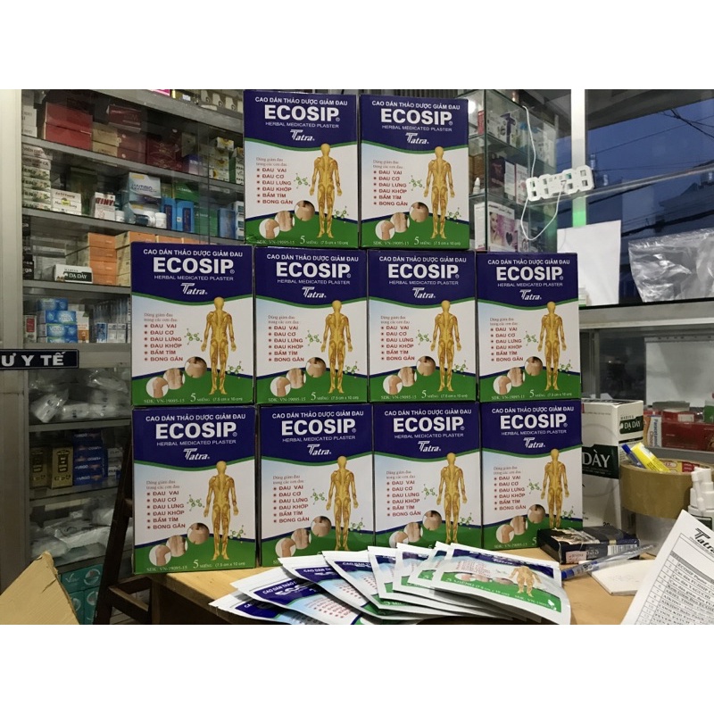 Cao Dán giảm đau Ecosip nóng( gói5miếng)