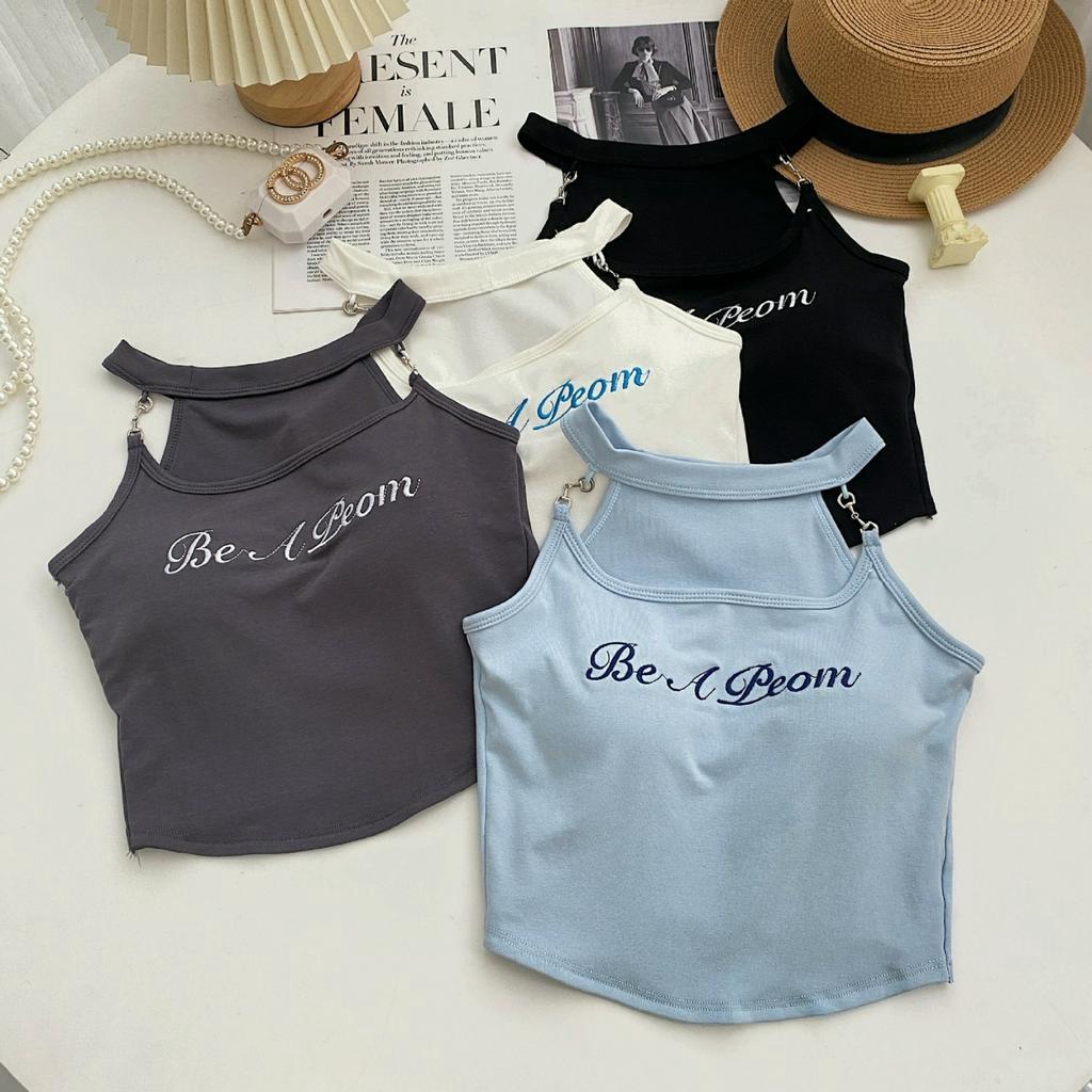 Áo croptop sát nách - Áo bra thun quai cổ mút mỏng thông khí tôn dáng siêu xinh Kingshop B517