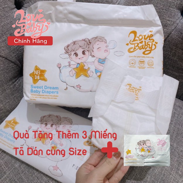 Tã/ Bỉm Dán Lovebaby cho trẻ sơ sinh NB36