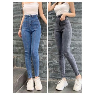 Quần bò cạp cao chuẩn form tôn dáng ( hình thật )