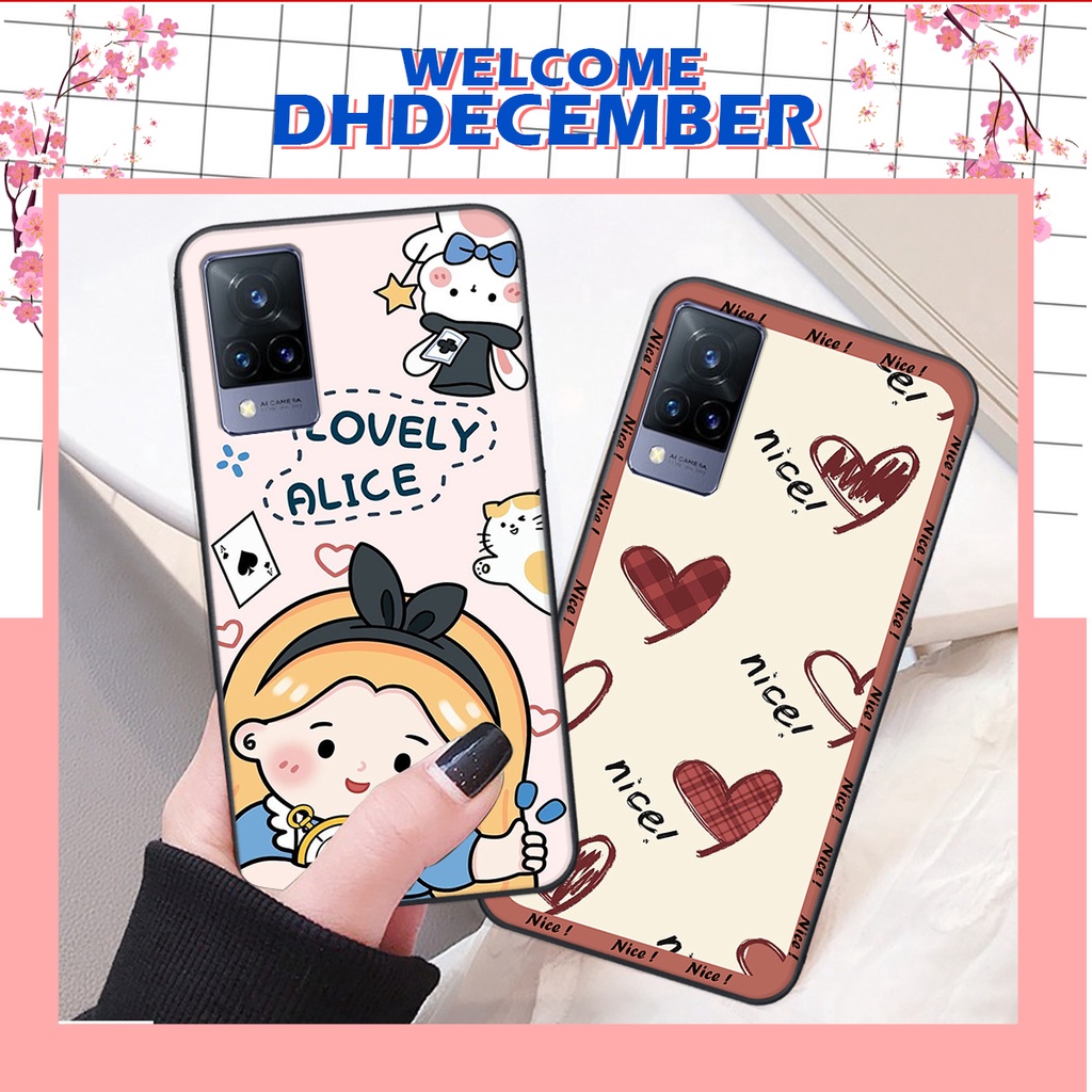 Ốp lưng Vivo V21 5g in hình nice ,good luck happy ốp xinh viền dẻo đẹp chất