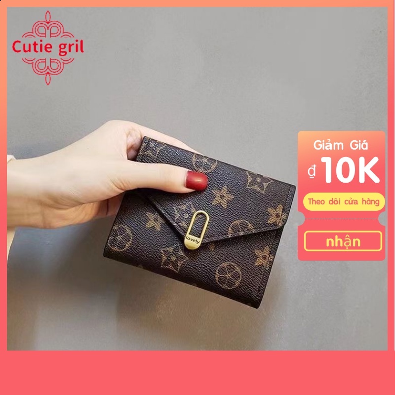 Ví Nữ Ngắn Gập Ba Phong Cách Âu Mỹ Đơn Giản Mới