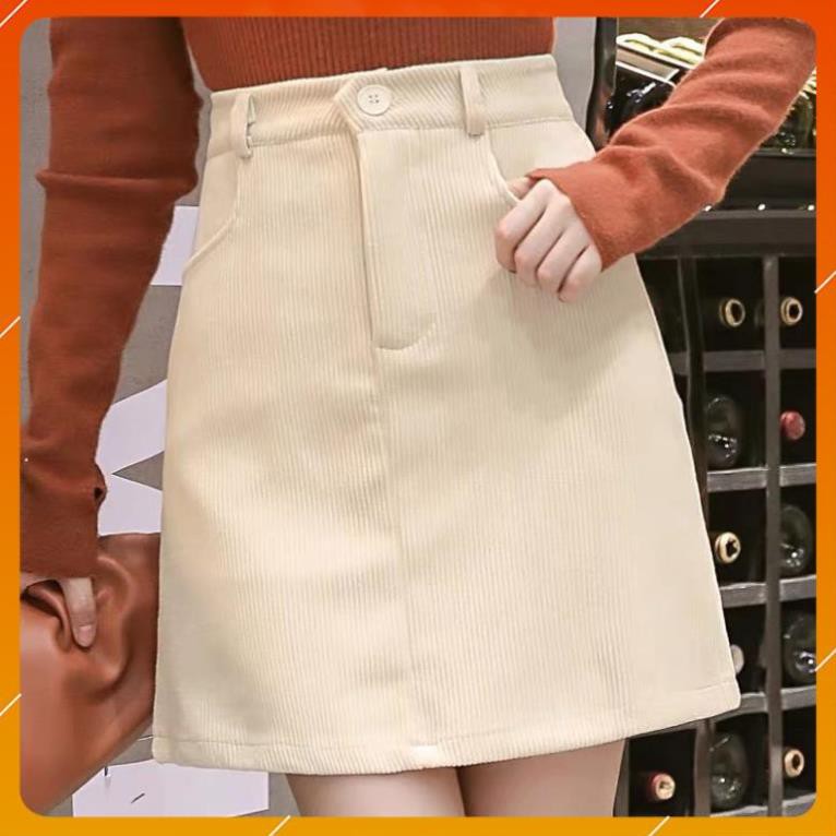 Chân váy chữ A ngắn - có quần lót trong - chất vải nhung tăm cực hợp với mùa Thu - Đông vừa ấp áp lại vừa thời trang