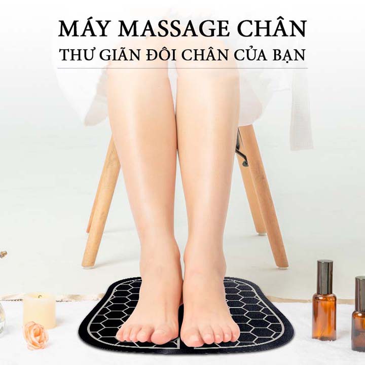 [HÀNG TỐT] Máy Massage chân trị liệu FOOT EMS MXC, Máy Massage xung điện giúp lưu thông mạch máu, giảm tể chân Kiki Mart