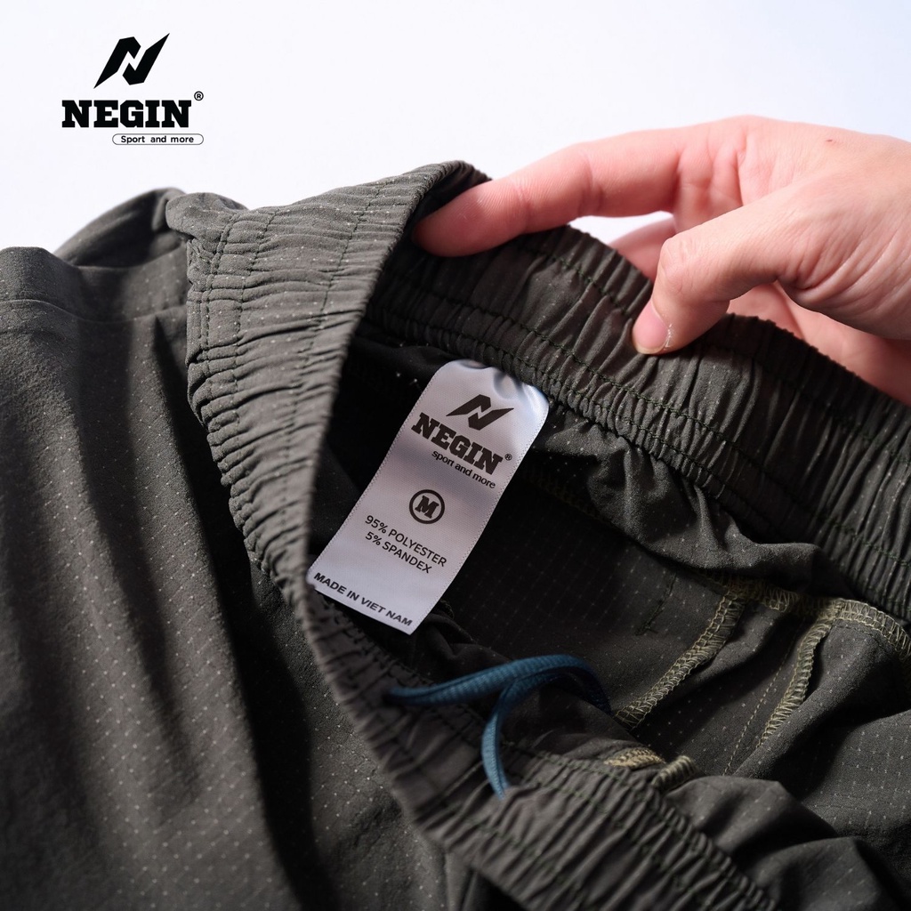 Quần Short Thể Thao Nam NEGIN Cạp Chun Túi Chéo, Chất Vải Mềm Nhẹ Thấm Hút Tốt QN113M