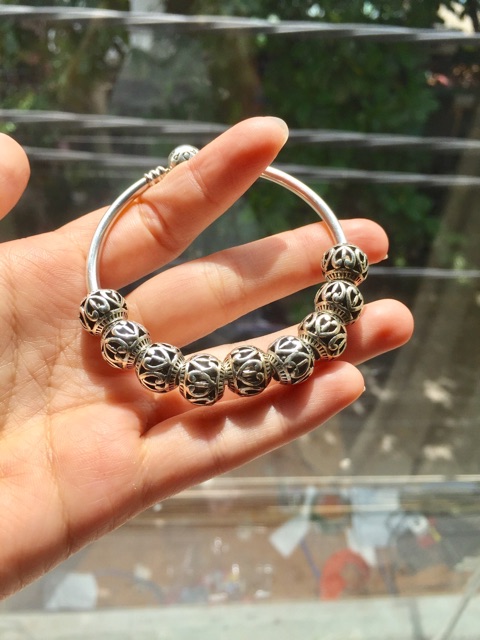 Hạt charm open tròn dùng mix charm làm vòng handmade