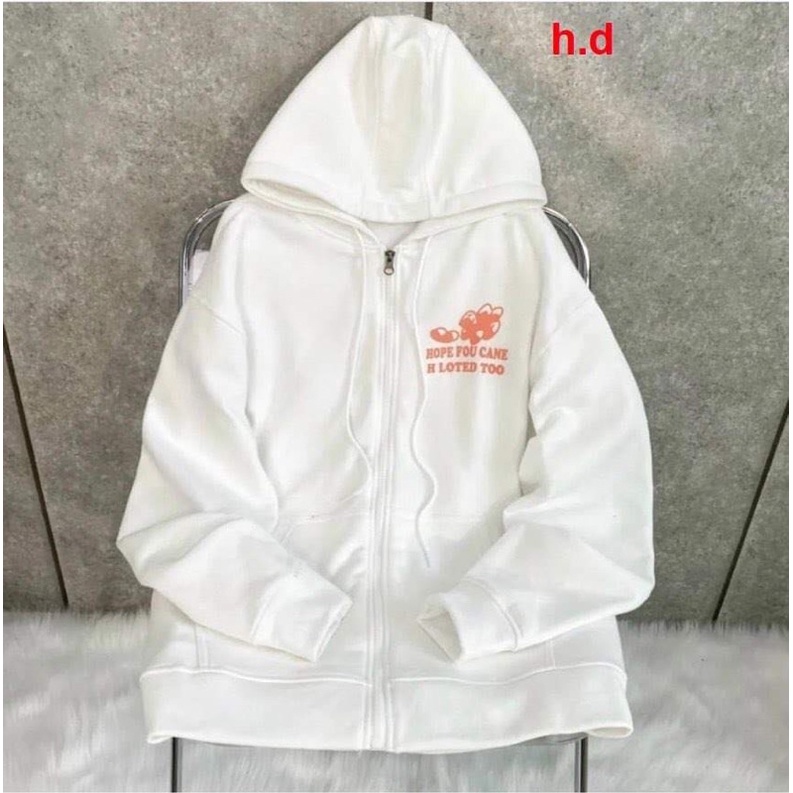 Áo khoác hoodie khoá bo tay Everyday UlzzangHodie nữ form rộng dài vải nỉ chất đẹp giá rẻ không xù lông