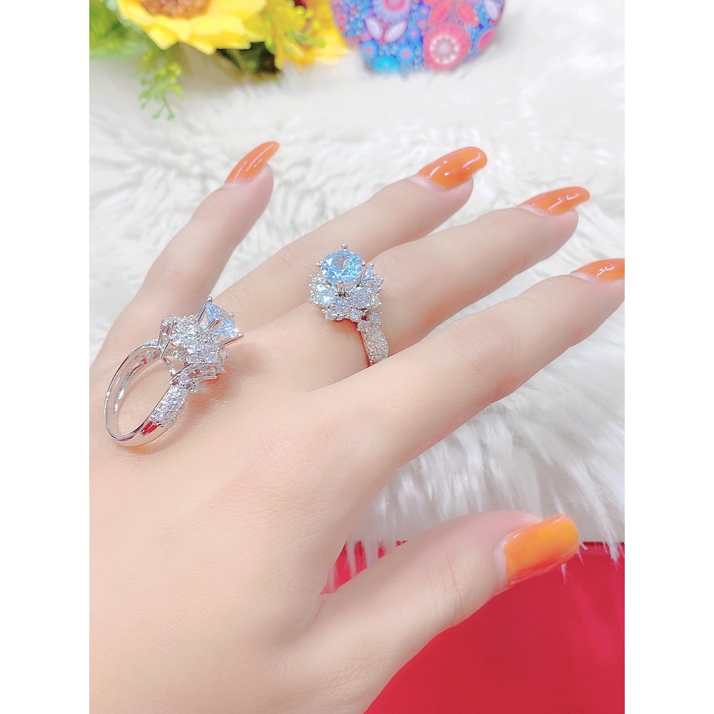Nhẫn nữ UHA mạ vàng 18k đính đá CZ N667TCK-123 - Trang Sức UHA
