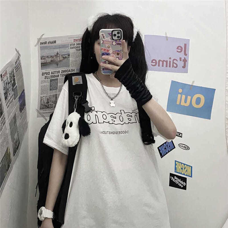 100% cotton Áo thun tay ngắn phong cách mùa hè 2023 trẻ trung cho nữ