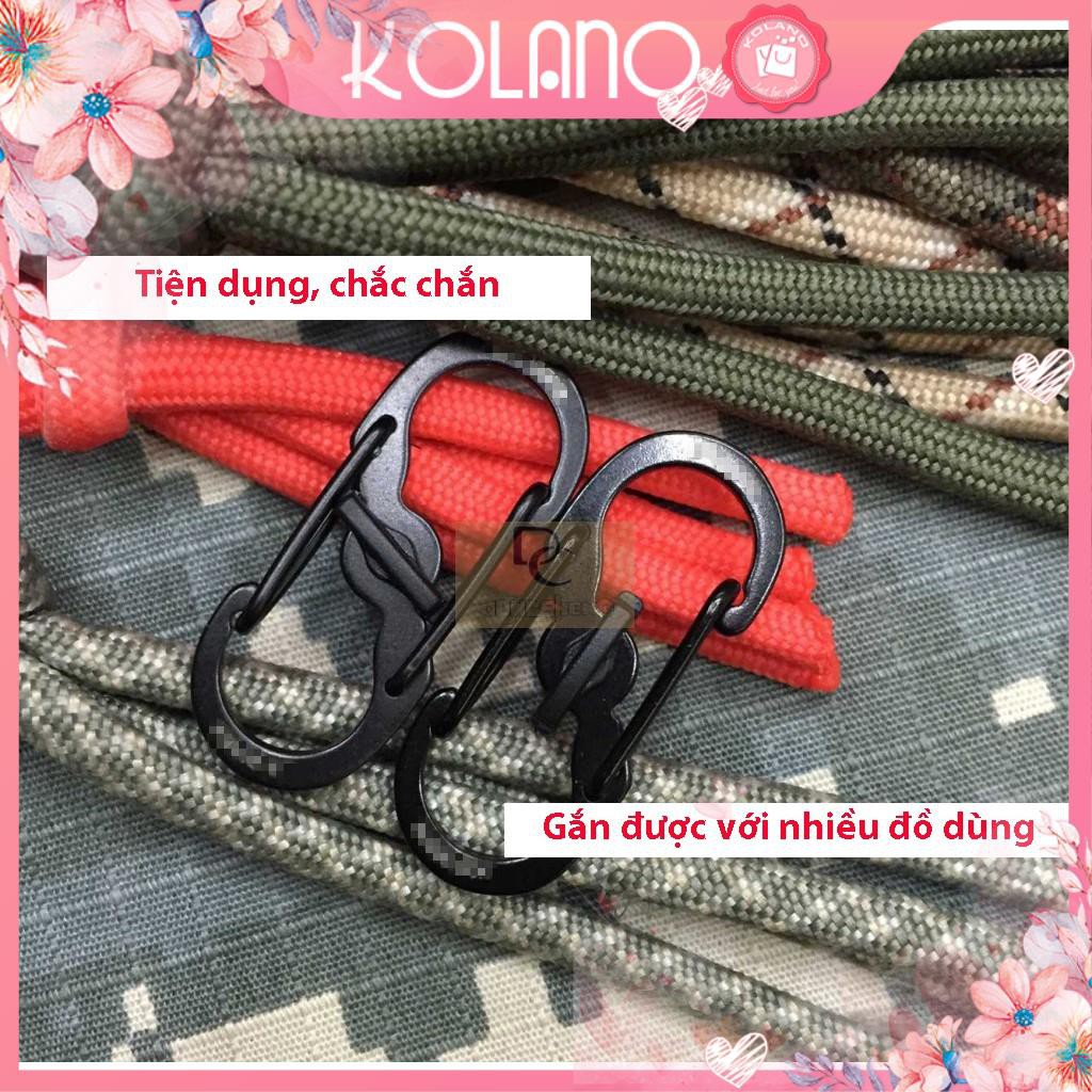 Móc khóa EDC KOLANO móc treo chìa khóa carabiner treo balo du lịch có chốt khoá xoay tiện dụng HK-001209