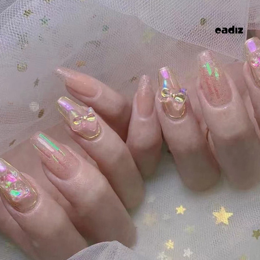 1 Hộp 50g Đá Nơ 3D Lấp Lánh Trang Trí Móng Tay Cho Nữ