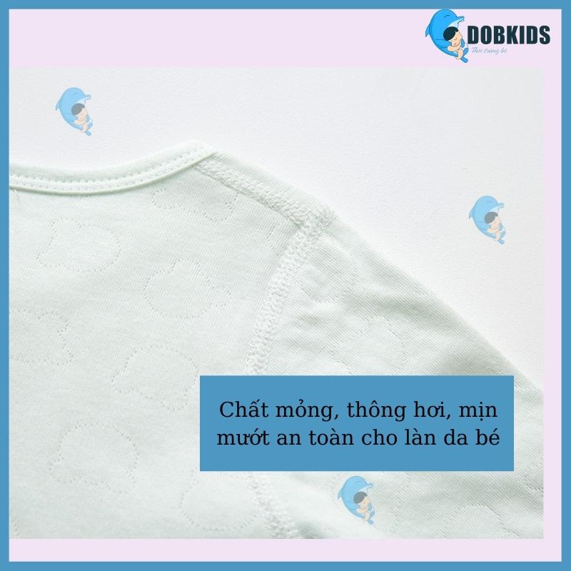 Quần áo trẻ em bộ body liền thân dài, bodysuit DOBKIDS cho bé trai và bé gái mùa hè thu đông, 100% cotton xuất Hàn