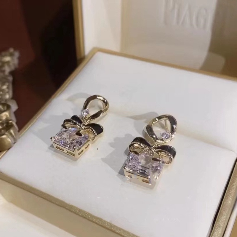 Hoa tai nơ Rhinestone Hoa tai phong cách Hàn Quốc chất lượng cao Hoa tai nữ thanh lịch