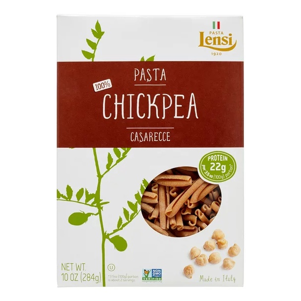 NUI ỐNG XOẮN ĐẬU XANH GIÀU PROTEIN, NON-GMO Lensi 100% Chickpea Casarecce Pasta, 284g (10 oz)