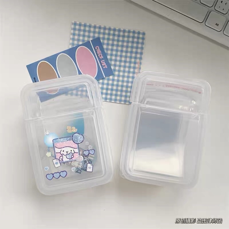 Hộp nhựa lắp đôi tự decor _đựng sleeves