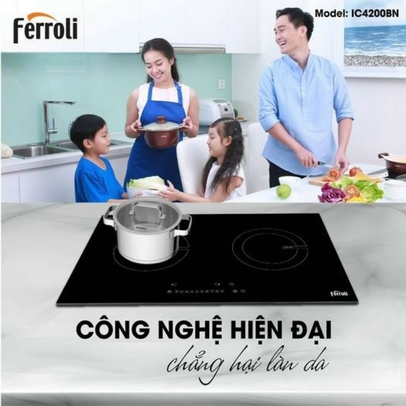 Bếp từ đôi Ferroli IC4000BS