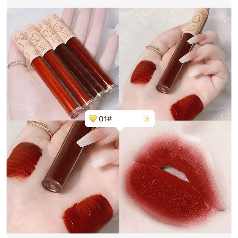 1 Son Môi Dạng Lỏng Dưỡng Ẩm Chống Thấm Nước Không Dính Ly Chất Lượng Cao