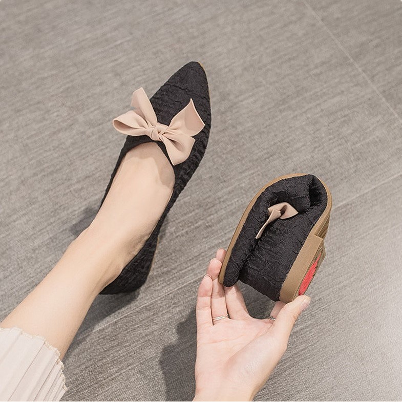 Giày Búp Bê Phối Nơ Xinh Xắn Dành Cho Nữ 2021 | BigBuy360 - bigbuy360.vn