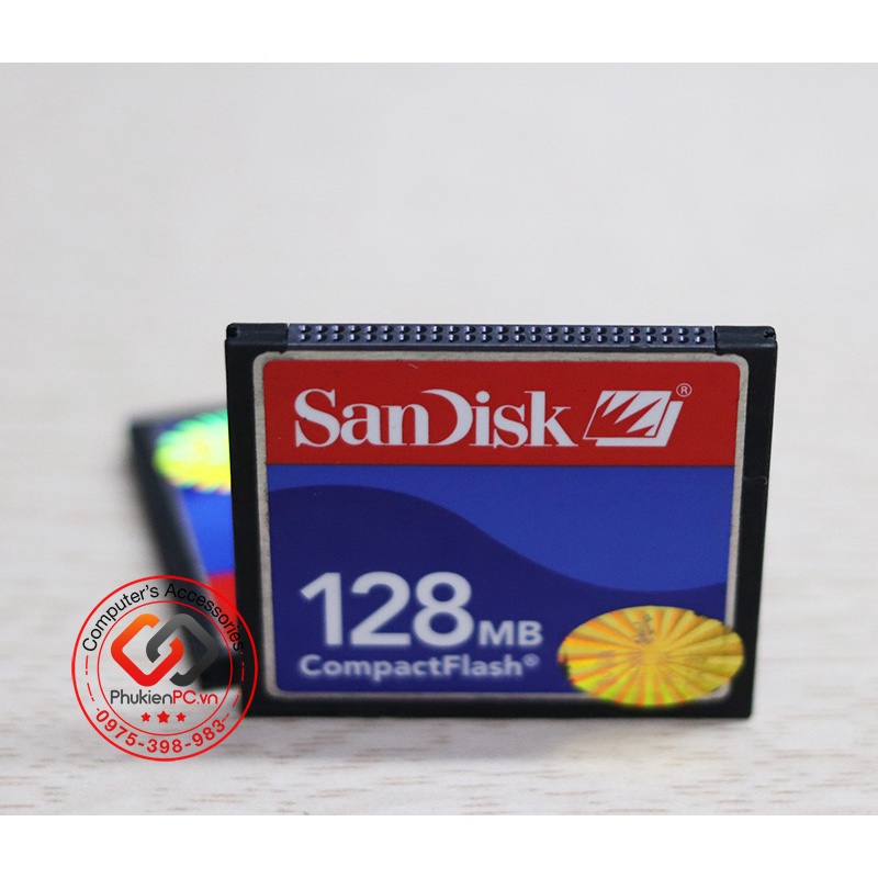 Thẻ nhớ CF công nghiệp 128Mb Sandisk Flash Memory Card cho CNC PLC dung lượng thấp