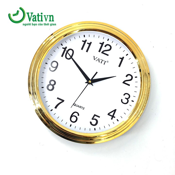 Đồng hồ treo tường hình tròn Vati F52 (vàng)