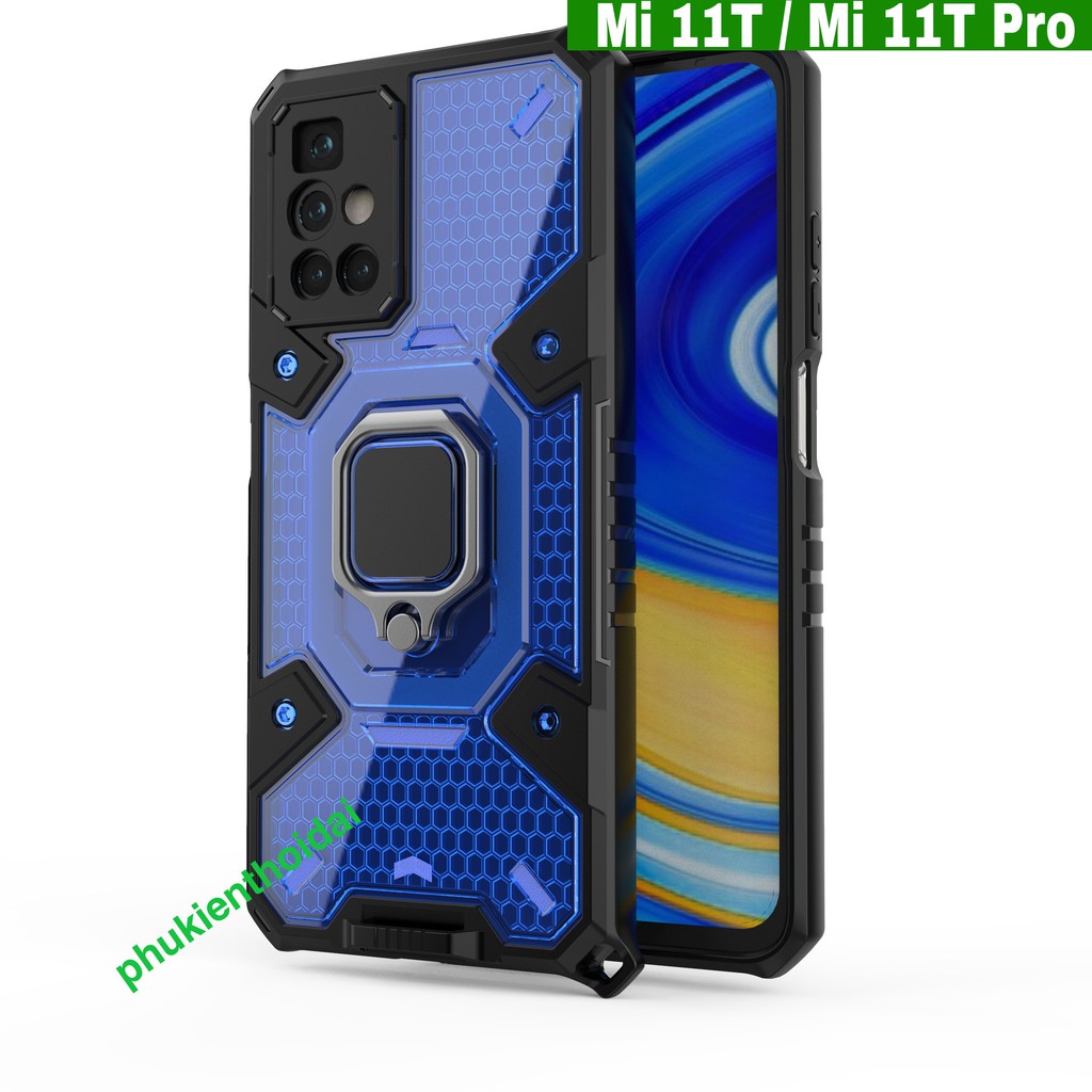 Ốp lưng Xiaomi Mi 11T / Mi 11T Pro vân tổ Ong Iring không gian mới chống sốc giá đỡ xem phim cao cấp