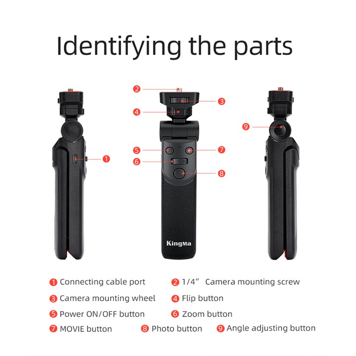 Tay cầm điều khiển tự động quay phim có đế 3 chân dùng cho Sony A7s A7rII a7III RX100 A6600 A6500 - KingMa BM-SR1 | BigBuy360 - bigbuy360.vn