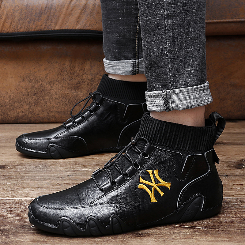 Giày bốt da thời trang tùy chọn màu sắc dành cho nam