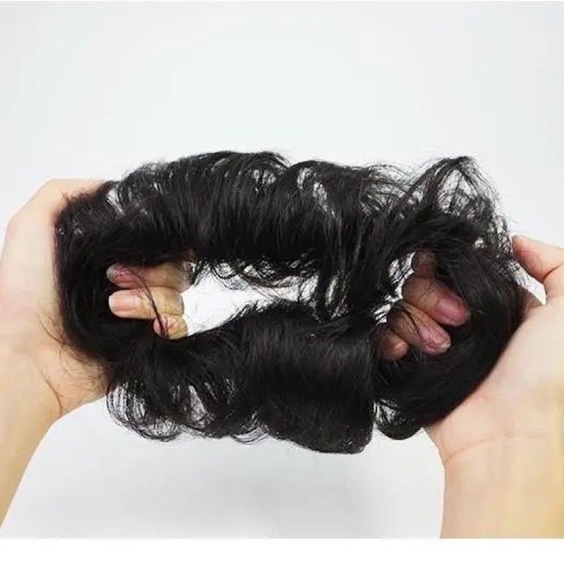 búi cột rối xoăn hình chụp thật