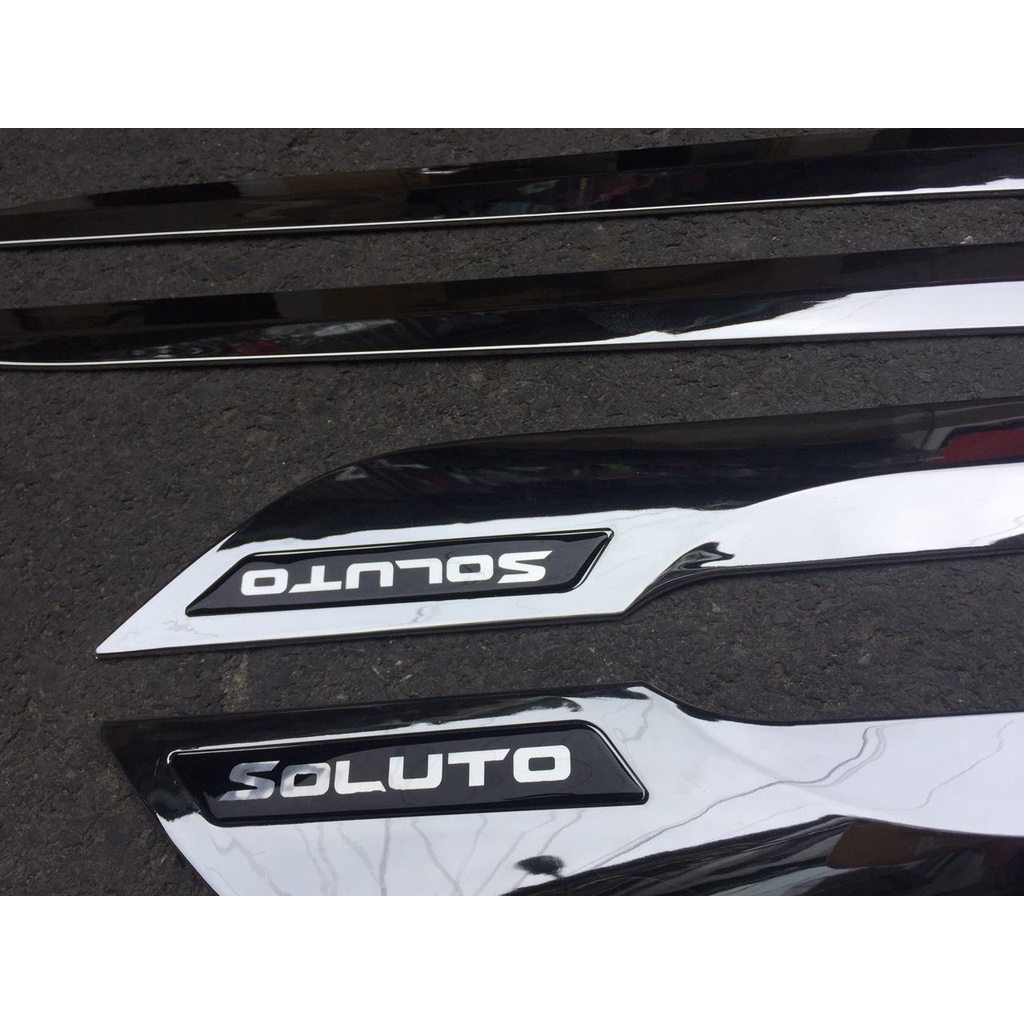 Nẹp Sườn Xe Kia Soluto 2018 2019 2020 2021 Mạ Crom Cao Cấp, Kiểu dáng thể thao cá tính