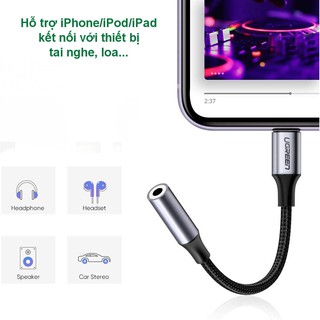 Cáp Lightning sang cổng âm thanh 3.5mm Ugreen 30756