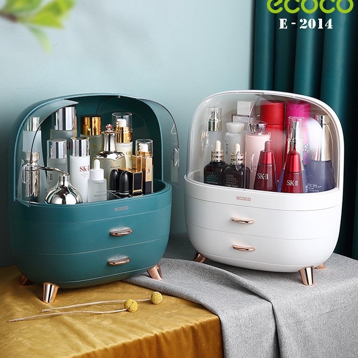 Kệ mỹ phẩm, tủ đựng mỹ phẩm siêu xinh có 2 ngăn kéo Ecoco E2013