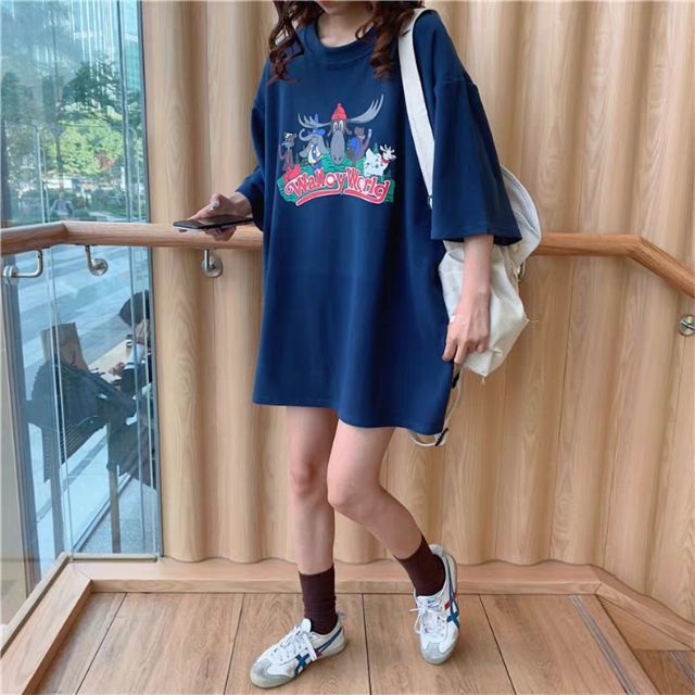 Áo Thun Nam Nữ Kiểu Dáng Hàn Quốc Chất Cotton Siêu Thoáng Mát Trong Mùa Hè | BigBuy360 - bigbuy360.vn