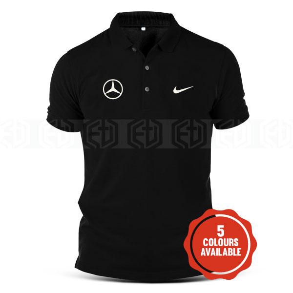 Mercedes Vapor Wood Iron Driver Wedge Putter Men's POLO T Shirt Golf Tee