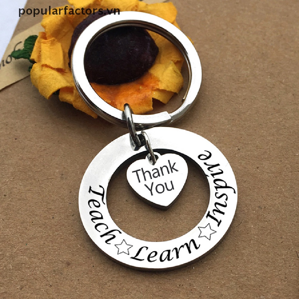 Móc Khóa Khắc Chữ Thank Bằng Thép Không Gỉ Dùng Làm Quà Tặng