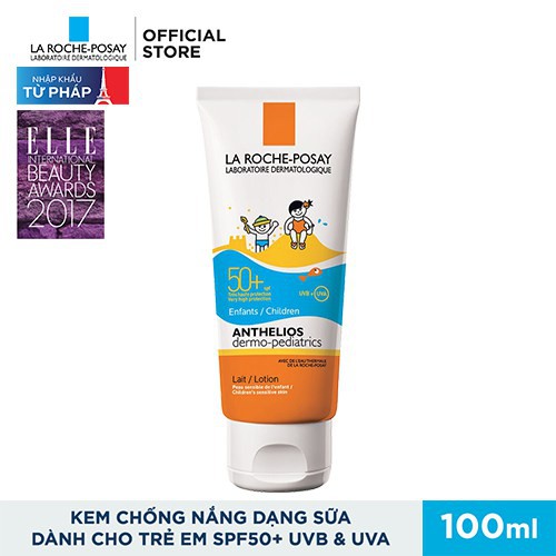 Kem chống nắng dạng sữa  dành cho trẻ em  SPF50+ UVB & UVA La Roche-Posay Anthelios Dermo Kid 100ml | BigBuy360 - bigbuy360.vn