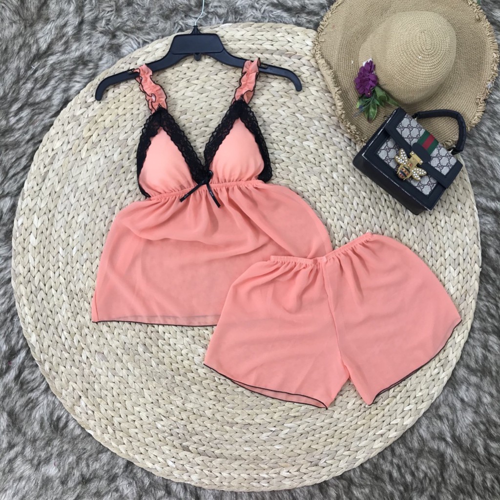 Bộ Ngủ 2 Dây Có Lót Ngực ( Nhiều Màu )