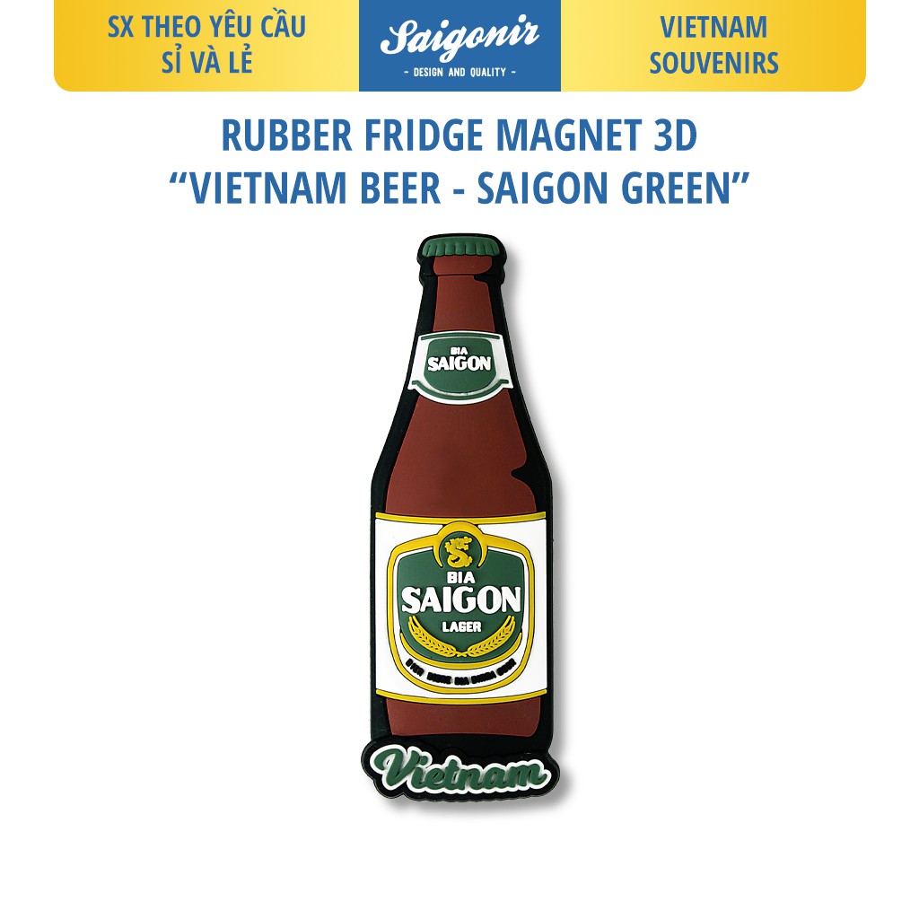 Sỉ Lẻ Nam châm Tủ Lạnh Chất Liệu Nhựa Dẻo Saigonir - Hình Ảnh Bia Sài Gòn Xanh - Món ăn Việt Nam - Quà lưu niệm Việt Nam