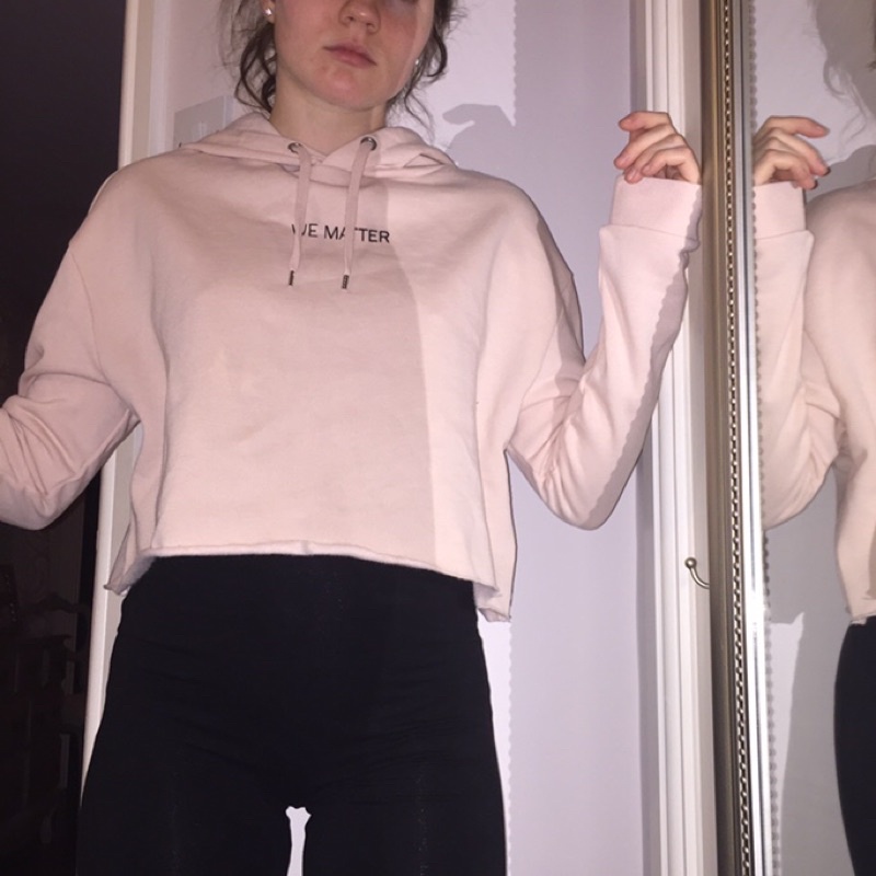 ÁO HOODIE CROPTOP H&M