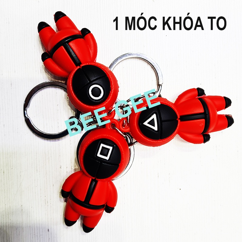 Móc khóa Squid game cao su siêu đáng iu BEE GEE dùng để trang trí balo túi xách hot trend