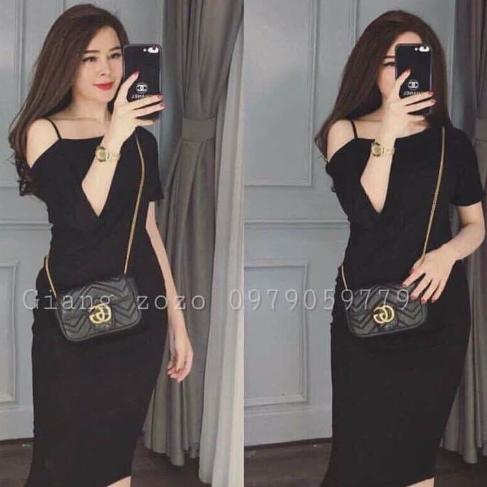 [ xả kho ] HS Váy thụng lệch vai