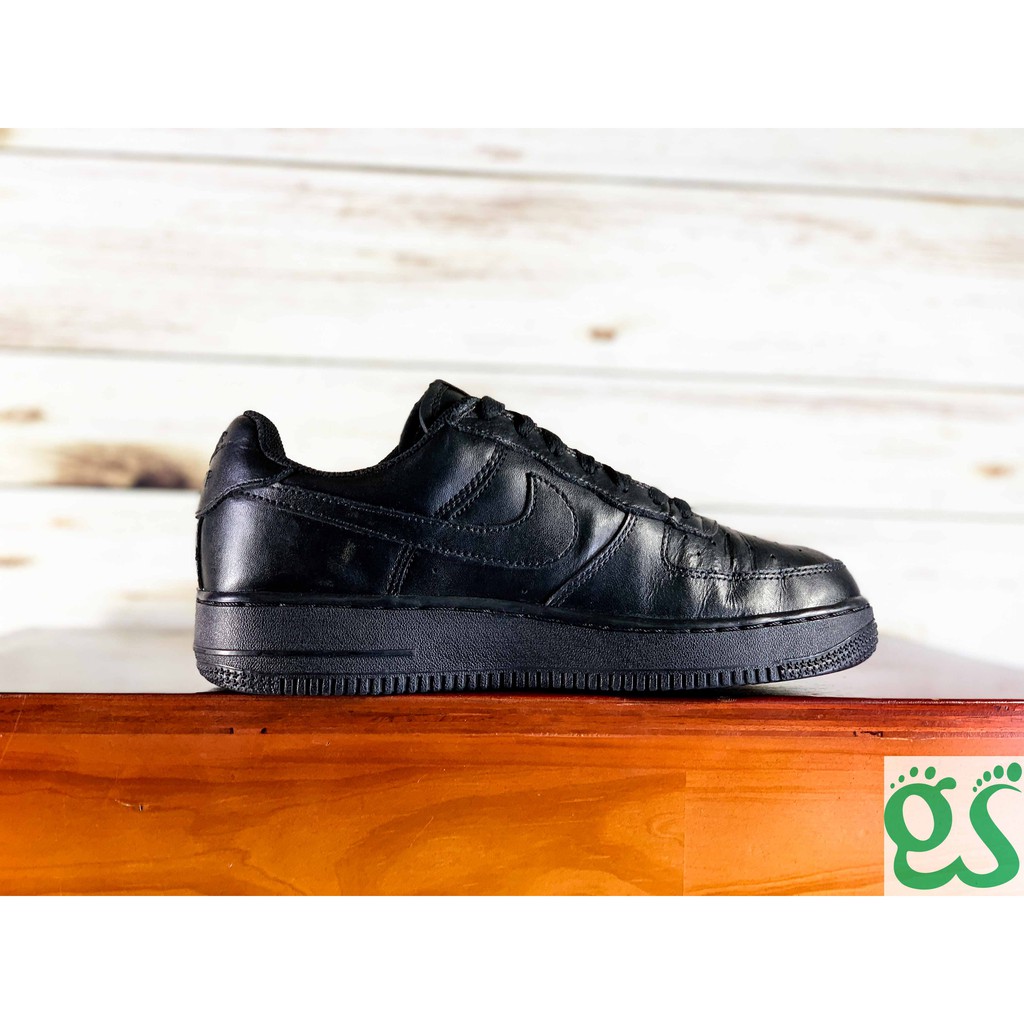 (SIZE 36.5) Giày thể thao chính hãng 2hand NIKE AIR FORCE 1 LOW ALLBLACK ‣ * !