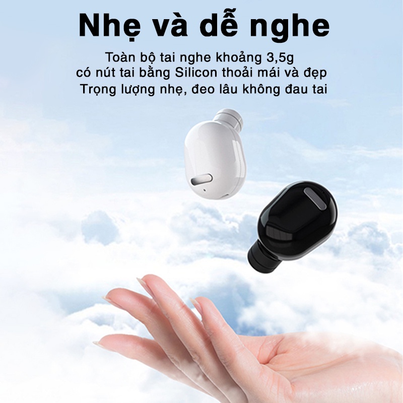 Tai nghe Bluetooth không dây MINI Wireless Earphones J55 thiết kế nhỏ gọn, thể thao, chống nước