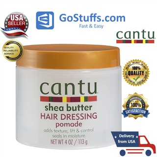 [Hàng Mỹ] Kem dưỡng tóc bóng mượt chiết xuất Bơ hạt mỡ Cantu Shea Butter Hair Dressing Pomade - 4 Oz 113g