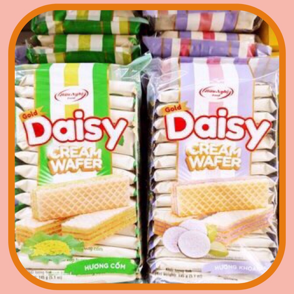 Bánh Kem Xốp GOLD DAISY Hương Cốm, Khoai Môn, Phô Mai Giòn 145G