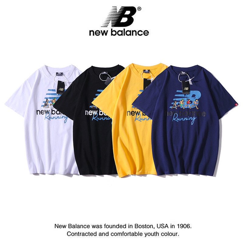 Áo thun new balance ngắn tay vải cotton thời trang cho cặp đôi