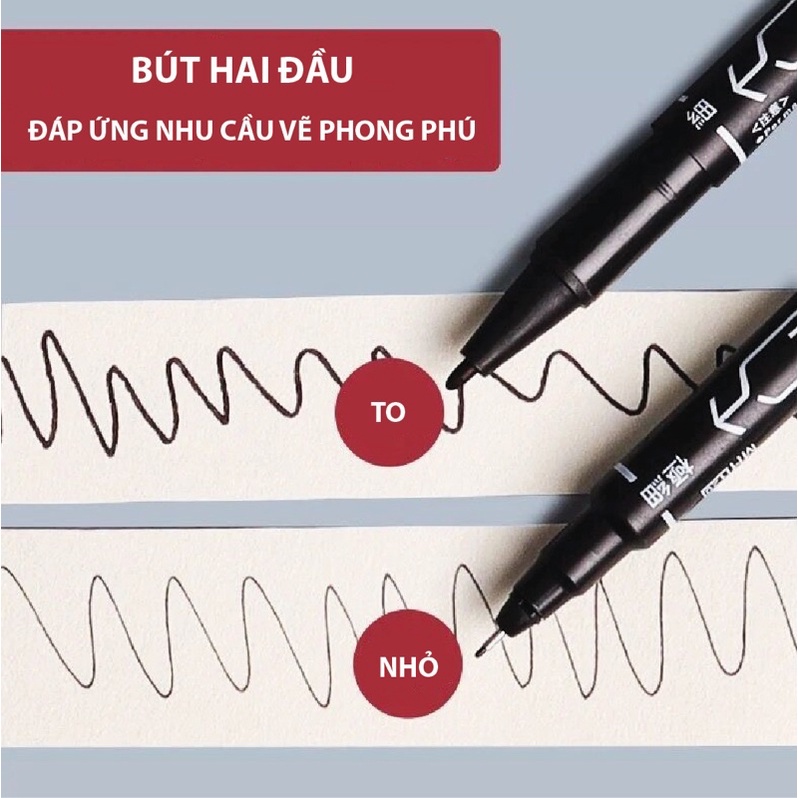 [ DaVinci ] Bút lông MANHE marker 2 đầu- Bút Vẽ