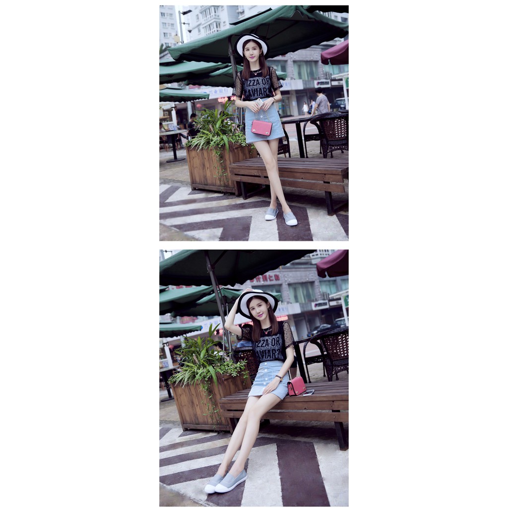 Giày Slip on nữ  vải, Giày đế bệt nữ | BigBuy360 - bigbuy360.vn