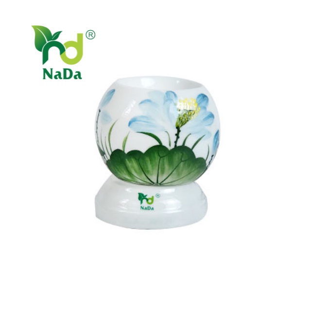 Đèn xông tinh dầu Bát tràng NADA, nhỏ gọn, đẹp, khuếch tán tinh dầu thơm hơn, an toàn, bảo hành chính hãng