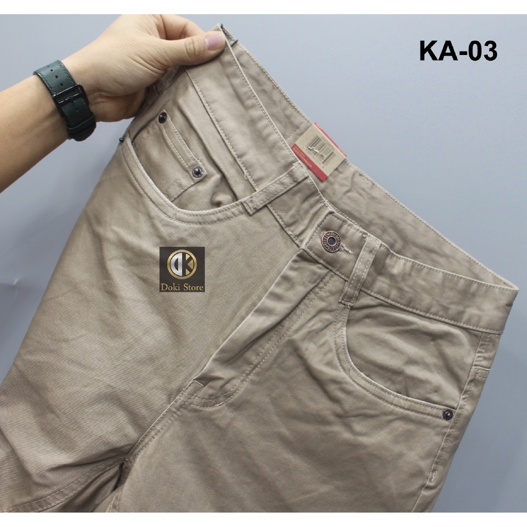 Quần Kaki Jean Màu kem nhạt KA, Quần Kaki Jean Nam Dáng Đứng, Chất vải co giãn thoải mái - Doki | BigBuy360 - bigbuy360.vn