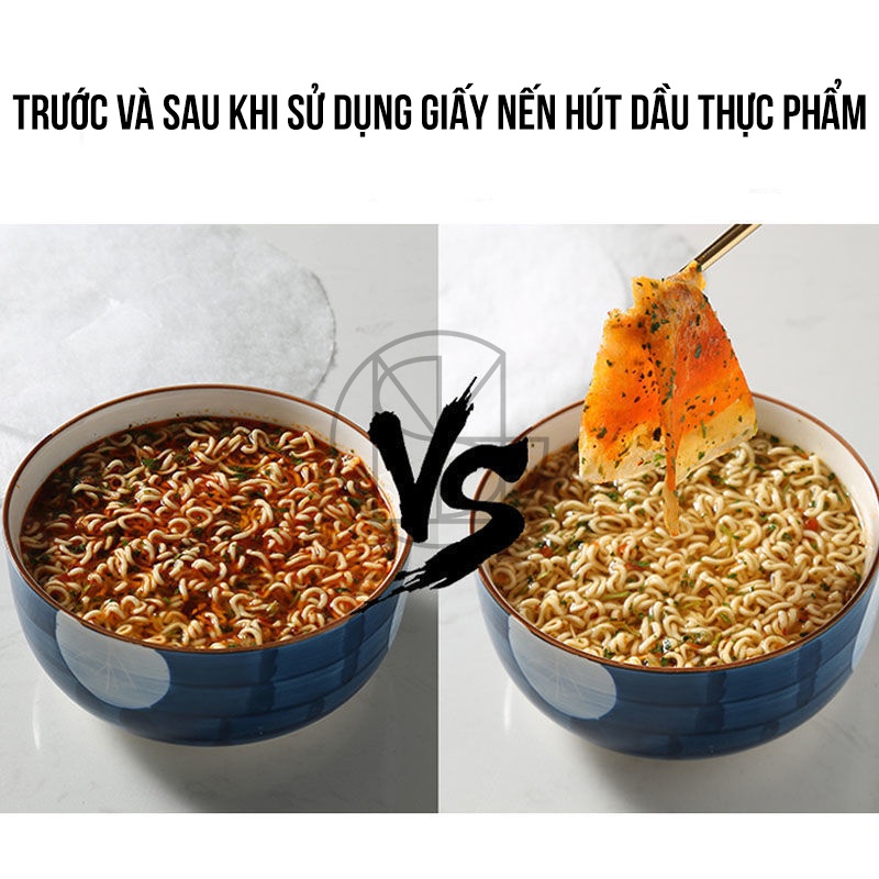 Giấy Nến tròn hút dầu mỡ thực phẩm, dùng cho nồi chiên không dầu, có lỗ và không lỗ